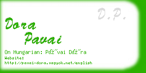 dora pavai business card